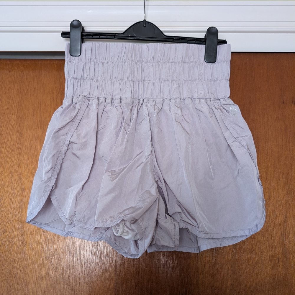 FP Movement by Free People Lavender Smocked Waist Athletic Shorts Large